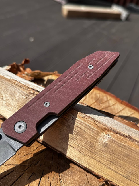 Складной нож "Аист" сталь х12мф накладки текстолит с клипсой Складной нож "Аист" сталь х12мф накладки текстолит с клипсой