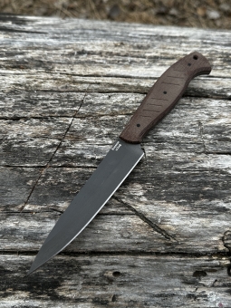 Нож кухонный  шеф №2 цельнометаллический  сталь х12мф рукоять текстолит