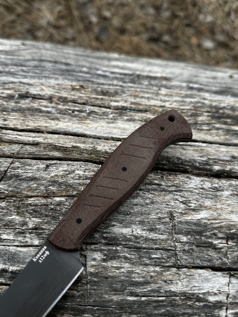 Нож кухонный  шеф №2 цельнометаллический  сталь х12мф рукоять текстолит