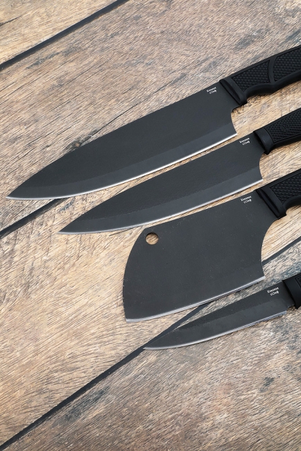 Набор кухонных ножей из 4 ножей сталь х12мф рукоять из полимера 