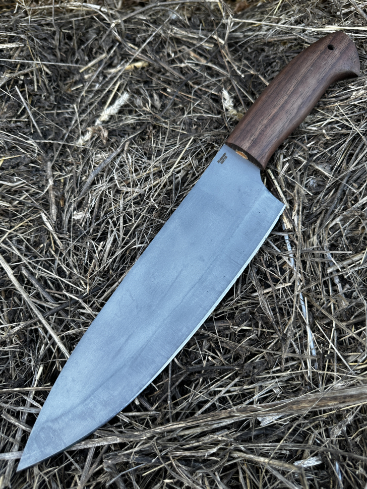 Шеф нож № 13 сталь 95х18 рукоять кавказский орех
