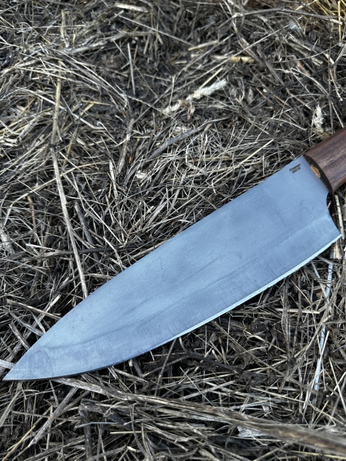 Шеф нож № 13 сталь 95х18 рукоять кавказский орех