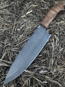 Шеф нож № 13 сталь х12мф рукоять кавказский орех 