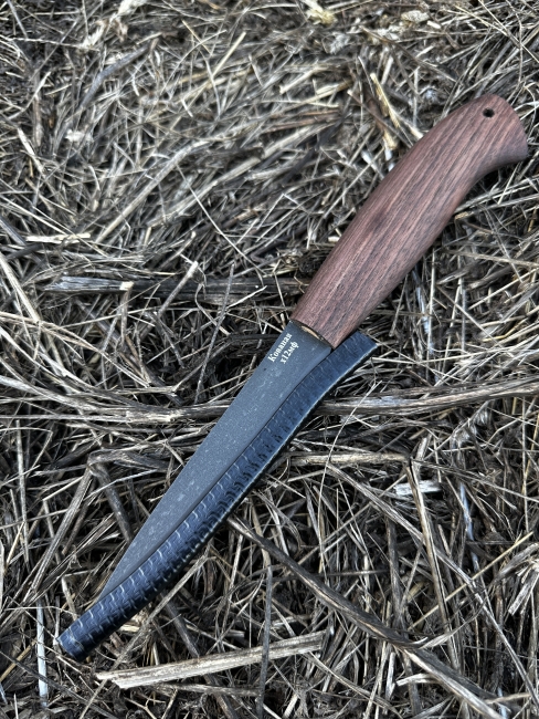 Шеф нож №2 сталь х12мф рукоять кавказский орех 