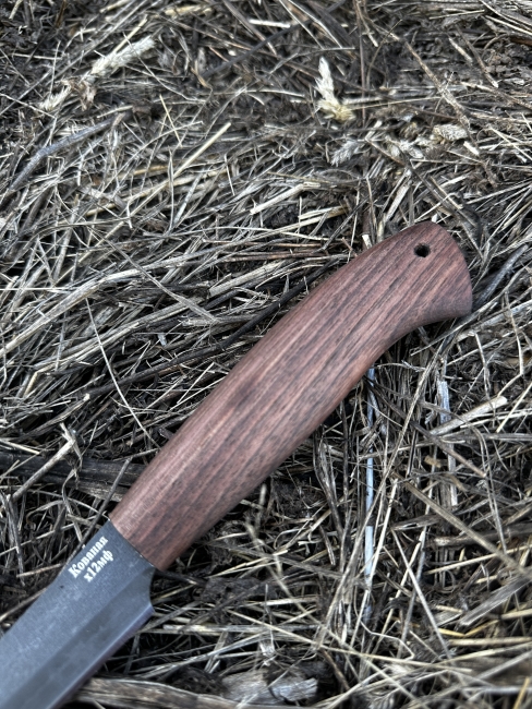 Шеф нож №2 сталь х12мф рукоять кавказский орех 