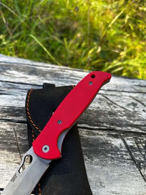 Складной нож "Корвет" сталь 95х18 накладки G10 красная Складной нож "Корвет" сталь 95х18 накладки G10 красная