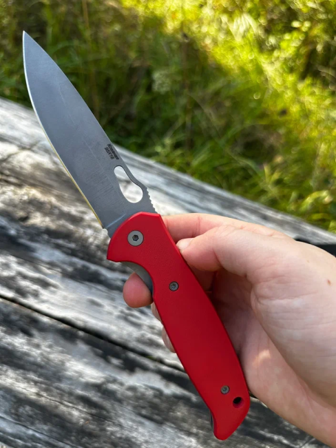 Складной нож "Корвет" сталь 95х18 накладки G10 красная Складной нож "Корвет" сталь 95х18 накладки G10 красная