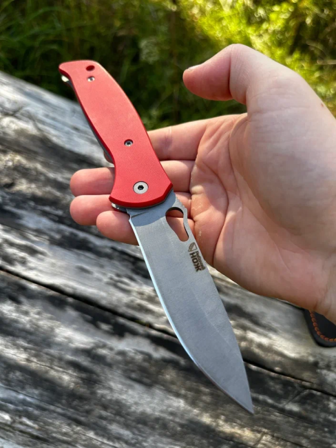 Складной нож "Корвет" сталь 95х18 накладки G10 красная Складной нож "Корвет" сталь 95х18 накладки G10 красная