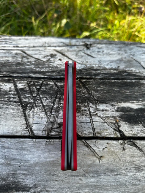 Складной нож "Корвет" сталь 95х18 накладки G10 красная Складной нож "Корвет" сталь 95х18 накладки G10 красная