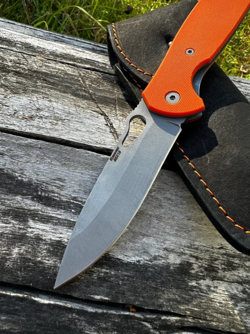Складной нож "Корвет" сталь 95х18 накладки G10 оранжевые Складной нож "Корвет" сталь 95х18 накладки G10 оранжевые