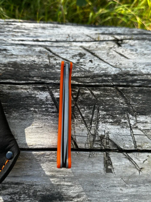 Складной нож "Корвет" сталь 95х18 накладки G10 оранжевые Складной нож "Корвет" сталь 95х18 накладки G10 оранжевые