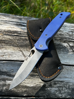 Складной нож "Корвет" сталь 95х18 накладки G10 синие