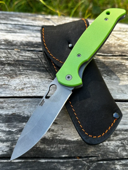 Складной нож "Корвет" сталь 95х18 накладки G10 зеленые