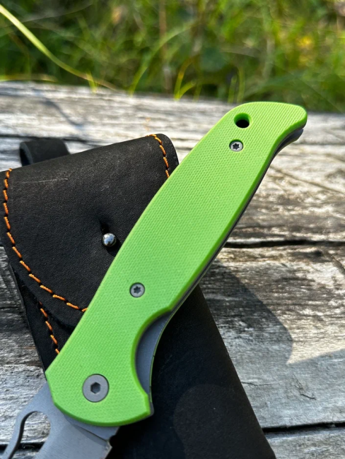 Складной нож "Корвет" сталь 95х18 накладки G10 зеленые Складной нож "Корвет" сталь 95х18 накладки G10 зеленые