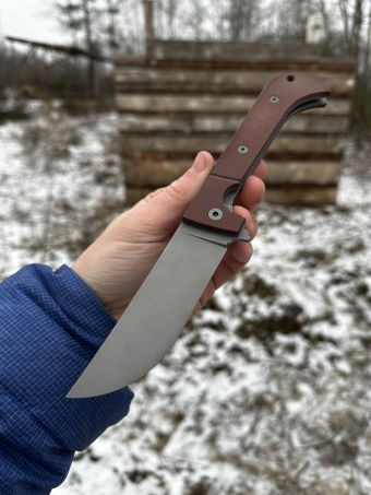 Складной нож "Пчак" сталь х12мф накладки текстолит с клипсой